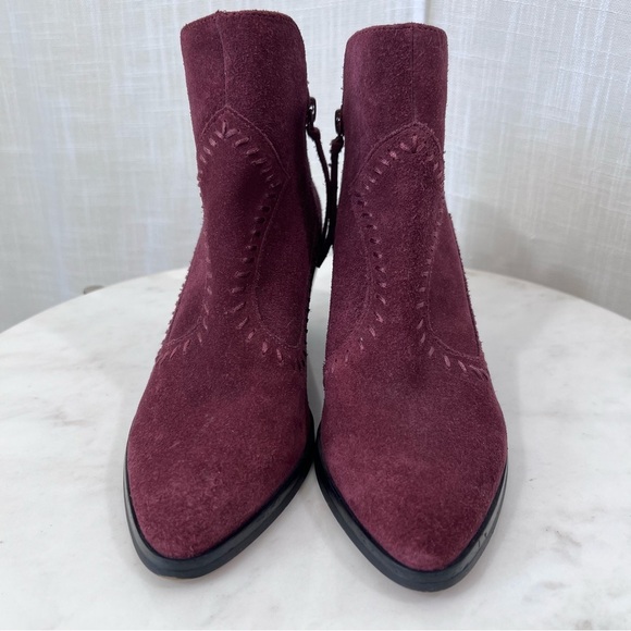 Rebecca Minkoff Suede Lulu Western Boho Ankle Boots Booties Size 6 - Picture 2 of 9